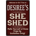 thumbnail image 1 of DESIREE'S She Shed Red Sign Lady Cave 8 x 12 High Gloss Metal 208120088428, 1 of 1