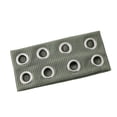 thumbnail image 1 of Diadema para mujer de color liso con agujeros metálicos, diadema ancha para gimnasio, estilo casual, turbante elástico., 1 of 8