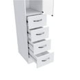 thumbnail image 2 of Linen Cabinet 3 Shelves 4 Drawers and Metal handles White Engineered wood, 2 of 10