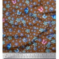 thumbnail image 1 of Soimoi Viscose Chiffon Fabric Butterfly & Flower Print Fabric by the Yard 42 Inch Wide, 1 of 3