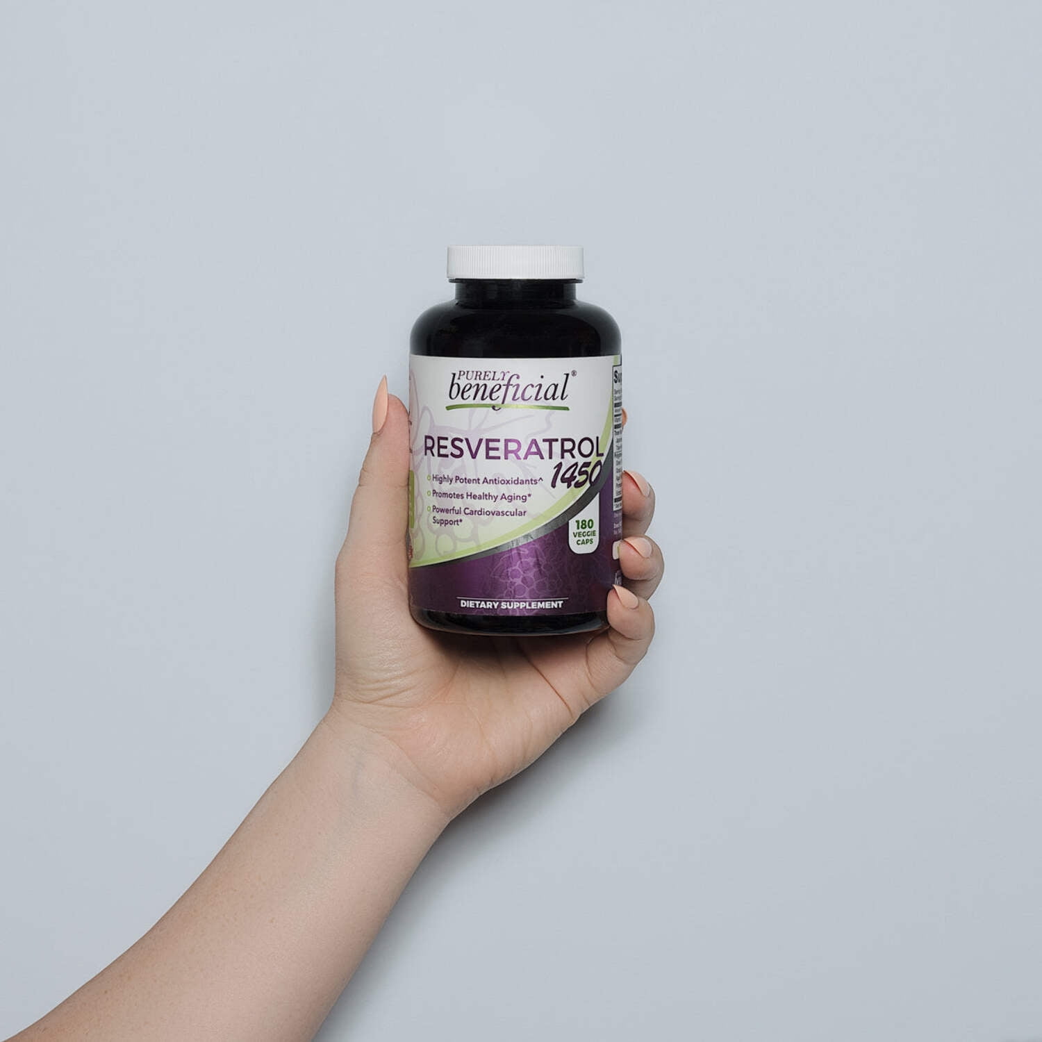 Resveratrol 1450mg per Serving of Potent Antioxidants & Trans-Resveratrol, Promotes Anti-Aging, Cardiovascular Support,(1bottle)