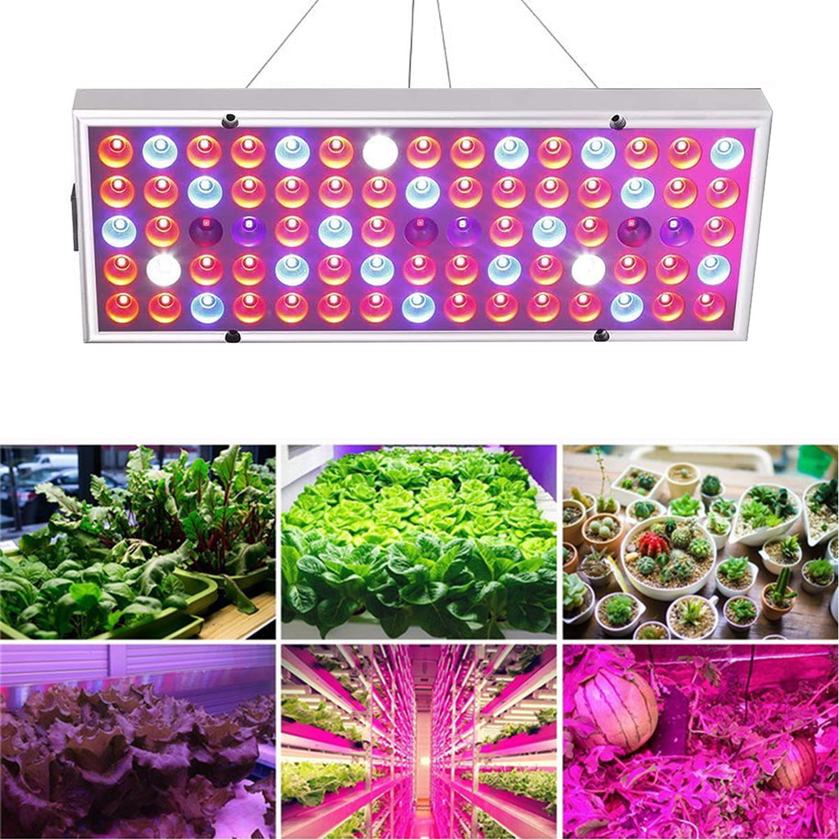 LED Grow Light 75LED UV IR Growing Lamp for Indoor Plants Hydroponic Plant 800W 