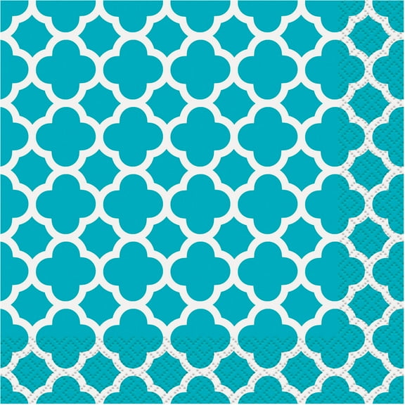 Quatrefoil Paper Lunch Napkins, Purple, 16ct