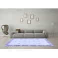 thumbnail image 3 of Ahgly Company Machine Washable Indoor Square Oriental Blue Traditional Area Rugs, 3' Square, 3 of 4