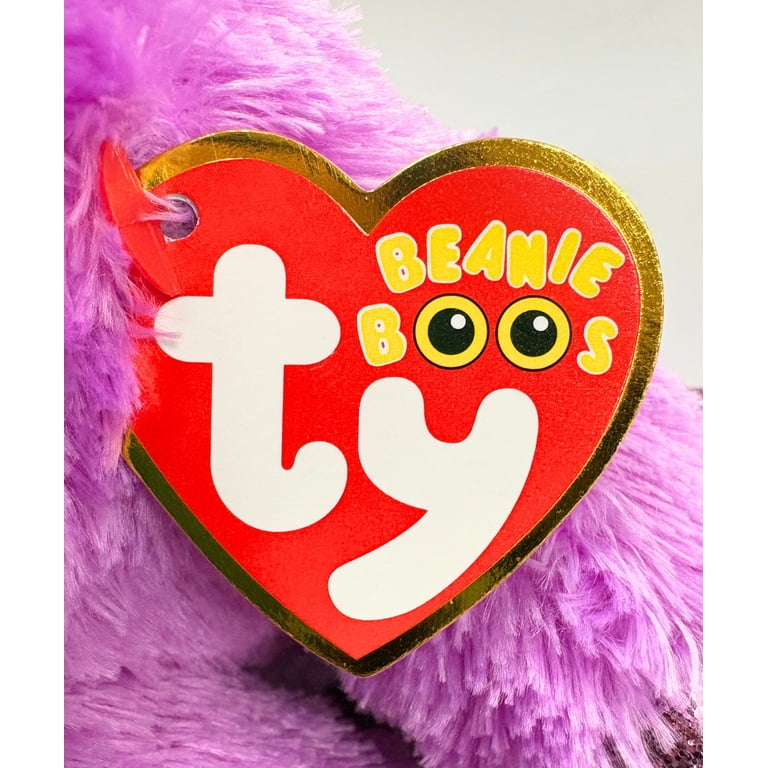 TY Beanie Boos - Rosette the Bashful Purple Unicorn with Glitter