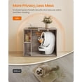 thumbnail image 6 of Feandrea Litter Robot Enclosure, Automatic Cat Litter Box Furniture with Charging Station, Adjustable Shelf, 39.4 x 26.8 x 31.5 Inches, Heather Greige, 6 of 7