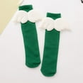 thumbnail image 2 of JUMESG Toddler Socks Girls Toddler Kids Socks Cute and Fun Crew Socks (Green,5-15 Years), 2 of 4