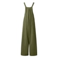 thumbnail image 5 of NordicNest Cotton Linen Overalls for Girls – Casual Mid Waist Denim Trousers with Suspenders, Breathable Spring Summer Pants Kids 4-15Y, 5 of 5