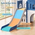 thumbnail image 5 of Vipuse 9 in 1 Indoor Infant Toddler Playground Slides Playset with Playhouse for Backyard Home, Blue & Gray, 5 of 12