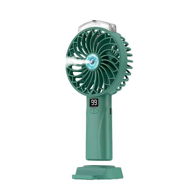 COM1950s Portable Fan Handheld, Small Fans Portable, Handheld Spray Small Fan Hydrating Humidification Student Desktop Digital Display Silent Brushless Charging Cool off Spray Cool Down Fan