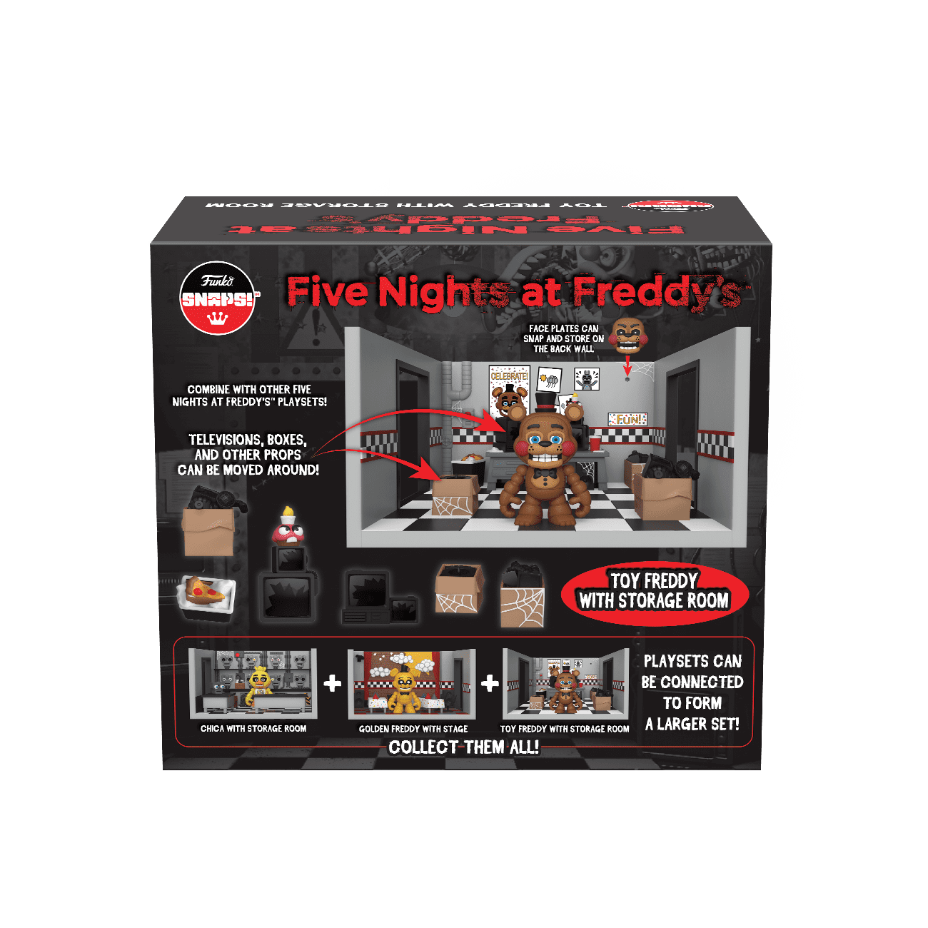 Funko SNAPS! Five Nights at Freddy's - Freddy and Security Room Playset with Action Figure, collectible