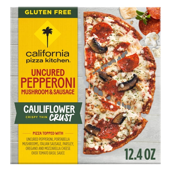 California Pizza Kitchen Cauliflower Crust Uncured Pepperoni Mushroom and Sausage, 12.4 oz