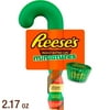Reese's Miniatures Milk Chocolate Peanut Butter Cups Christmas Candy, Plastic Cane 2.17 oz