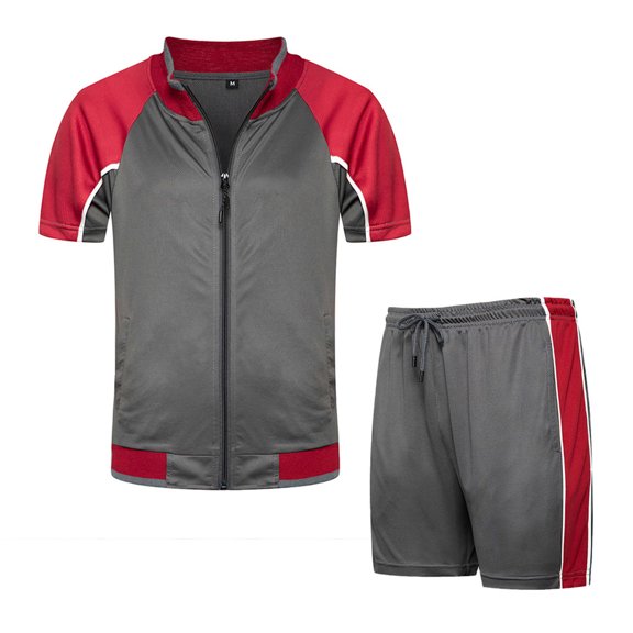 Vedolay Workout Short Sets 2023 Men Shorts Sets for Summer 2 Piece Short Sleeve T Shirts and Shorts Outfits,Green 4XL