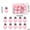 Pink, variant on Cadancy Mini Christmas Ornaments 24PCS Flocked Baubles for Tree Decoration, Small Shatterproof Hanging Decorations Balls with Hooks Xmas Holiday Party Home Decor