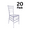 Clear, variant on Clear Gold Champagne Resin ThinVisible Chiavari Chair 20 Chair Bundle by Chivari