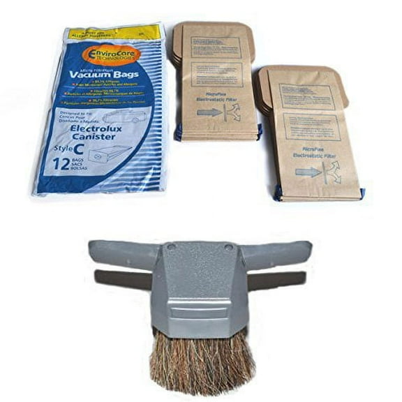Generic Vacuum Bags for Compatible with Electrolux Canister Style C 12PK Bags With 1Pk Electrolu