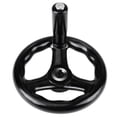 thumbnail image 3 of 1 Pce 12*125mm Roue à Main Ronde Noire à 3 Rayons pour Machine à Fraiser, 3 of 11