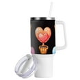 thumbnail image 2 of Hearts Balloon 40 oz Tumbler with Handle Insulated&nbsp;Travel Mug&nbsp;Lid Straw Leak Proof Steel Vacuum Water Bottles Glasses Fits in Car Cup Holder, 2 of 7