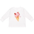 thumbnail image 3 of Inktastic Strawberry Ice Cream Cat Boys or Girls Long Sleeve Toddler T-Shirt, 3 of 5