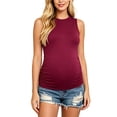thumbnail image 2 of Women's Maternity Tank Tops Shirts Sleeveless Crew Neck Pregnancy Shirts Clothes, 2 of 6