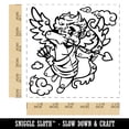 thumbnail image 2 of Cupid Shooting Love Arrow for Valentine's Day Self-Inking Rubber Stamp Ink Stamper - Blue Ink - Large 1-1/2 Inch, 2 of 7