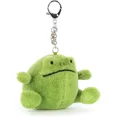 thumbnail image 1 of jellycat Ricky Rain Frog Bag Charm, 3 inches - Amphibian Plush Keychain, 1 of 1