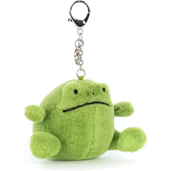 jellycat Ricky Rain Frog Bag Charm, 3 inches - Amphibian Plush Keychain