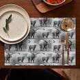 thumbnail image 4 of Gray Highland Cow Bird Pattern Summer Placemats Table Placemats Set Of 6-Linen Kitchen Washable Placemats Table Mats 11.8"x17.7" Non-Slip Heat Resistant, 4 of 5