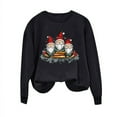 thumbnail image 5 of PNTUTB Women's Fashion Santa Claus Pattern Print Casual Crewneck Long Sleeve Loose Pullover Hoodless Sweatshirt, 5 of 6