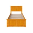 thumbnail image 5 of Madison Twin Extra Long Bed with Matching Footboard and Twin Extra Long Trundle in Caramel, 5 of 7