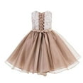 thumbnail image 2 of Ekidsbridal Lace Organza Flower Girl Dress Princess Gown for Toddlers Birthday Party Pageant Ballroom Dance 186 6, 2 of 3