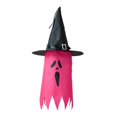 thumbnail image 1 of 2uds. Sombreros de bruja LED para Halloween, calcetín de viento fantasma, adorno colgante para Cosplay (rojo rosa), 1 of 8