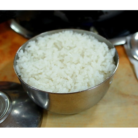 Korean Stainless Steel Rice Bowl + Lid Set for Korean Kitchen Restaurant, Set of