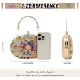 thumbnail image 3 of LHSHID Women Crystal Clutch Purse Rhinestone Evening Handbags for Wedding Party, 3 of 6