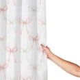 thumbnail image 4 of Bathroom Partition Shower Curtain 72x72in Bathroom Special Waterproof Mildew Resistant High Temperature With 12 Iron Hooks Elegant Thin Pastel Satin Ribbon Bow Pattern, 4 of 7