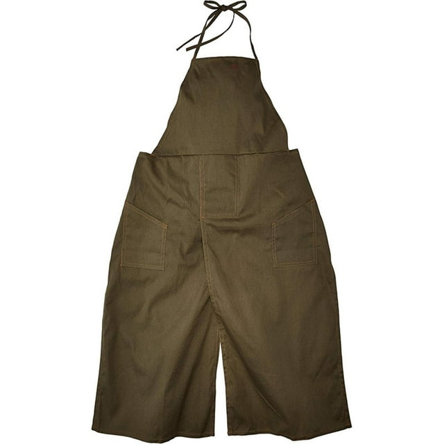 Elodie Full Cover Pottery Apron Split Leg Adjustable for Kitchen Bartending Pottery green