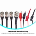 thumbnail image 4 of Bnc A Bnc Macho Y Cocodrilo Dual Y Cable De Gancho De Prueba Dual 500A 5A 50Ohm Con 8 Anillos De Color Cable De Prueba Coaxial Para Osciloscopio Wifi Monitor De Enrutador Inalámbrico 3 Piezas Kearding TO004643-00, 4 of 6