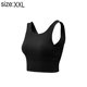 thumbnail image 2 of Sujetador deportivo de cuello alto y largo para mujer: sujetador de yoga con espalda cruzada y relleno, top corto sin mangas con sujetador incorporado, 2 of 6