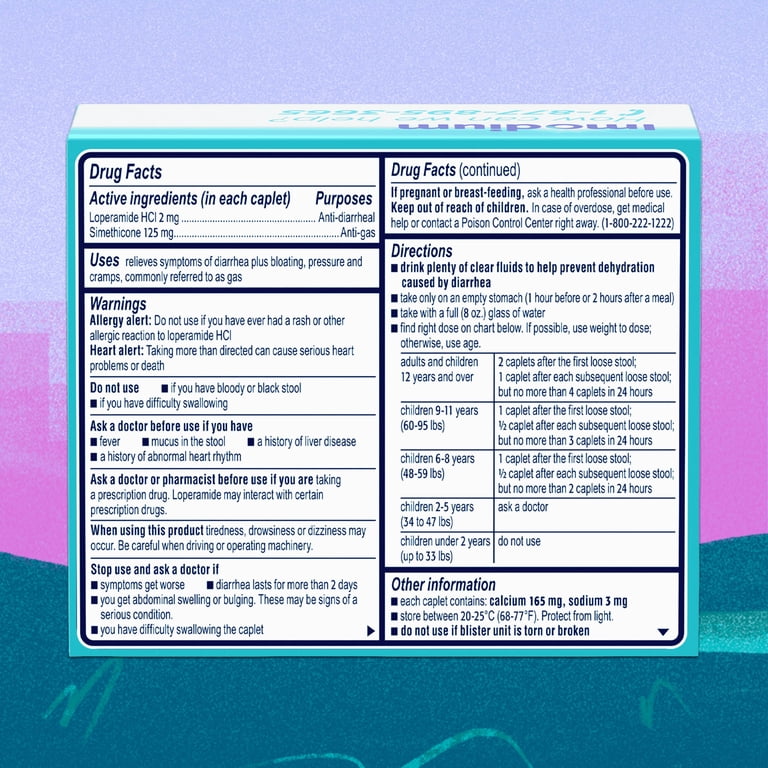 can you take imodium on glp 1 Imodium Multi-Symptom Relief Anti-Diarrheal Caplets 2mg Loperamide & Simethicone 125 mg, 24 Count