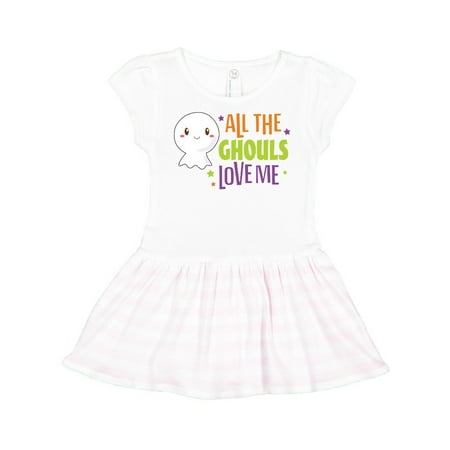 

Inktastic All The Ghouls Love Me Gift Toddler Girl Dress
