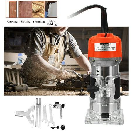 220V 800W 1/4'' 30000RPM Electric Hand Trimmer Router Edge Wood Laminate Palm Router Joiners Tool