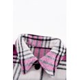 thumbnail image 3 of ABPHQTO Abrigo de mujer con estampado de cuadrícula con bolsillos de rosa, 3 of 5