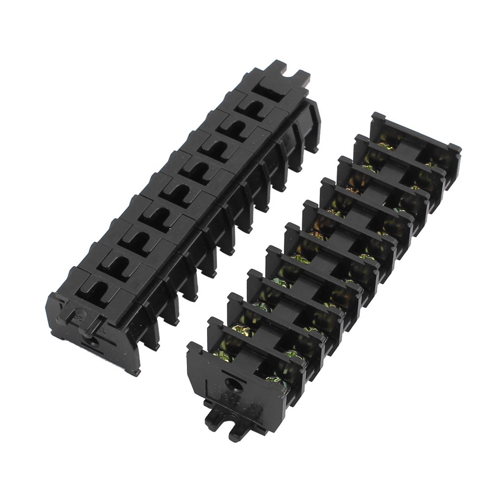 20Pcs TBC20A 600V 20A Rail Mounted Screw Terminal Block Cable