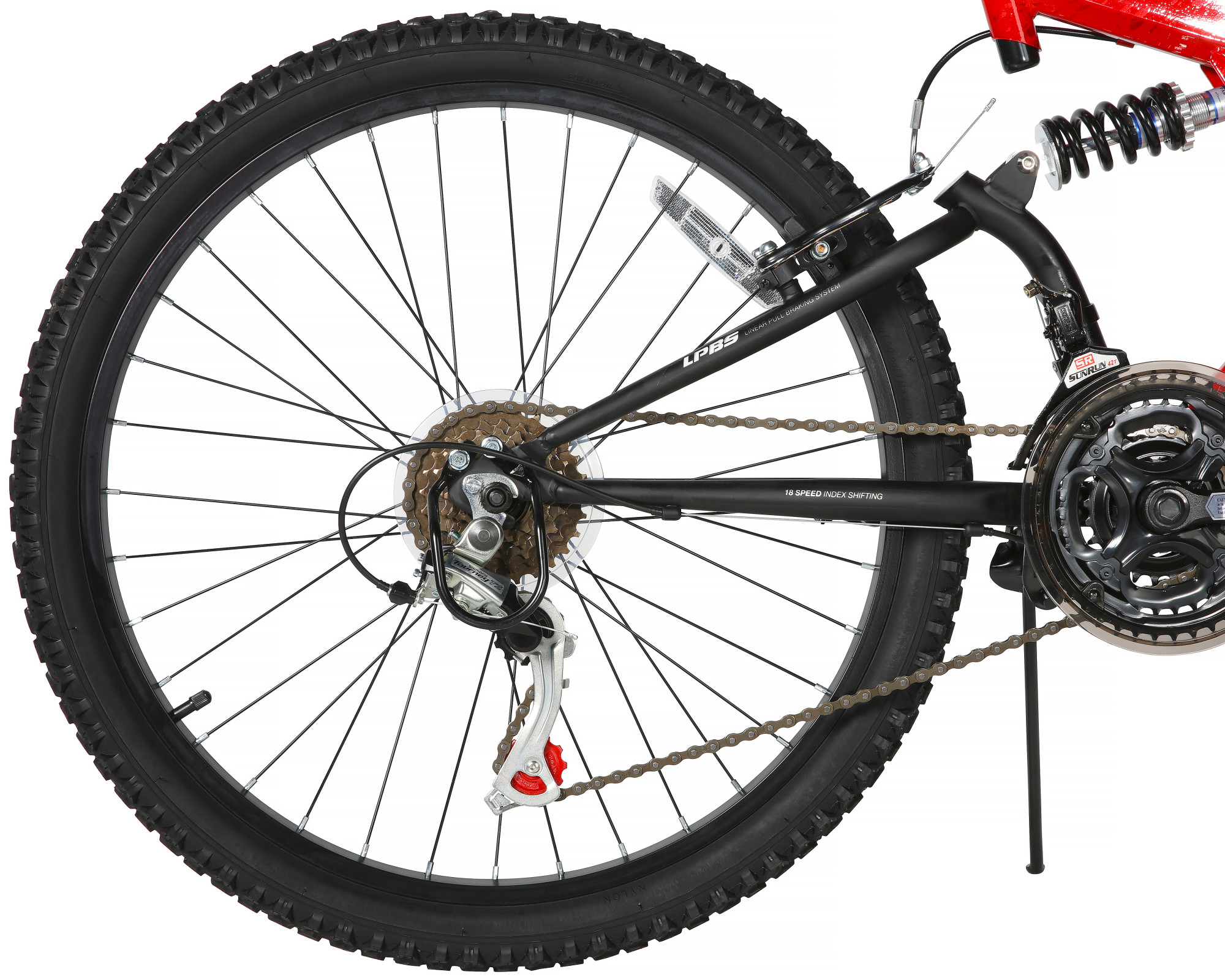 Dynacraft Gauntlet Boys 24" Mountain Bike, Red photo 4