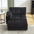 thumbnail image 6 of Villeston Sleeper Sofa Couch Bed,Oversized Chaise Lounge Chair Cozy Corduroy for living room,Black, 6 of 7
