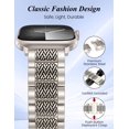 thumbnail image 3 of Wearlizer Stainless Steel Watch Band Compatible with Apple Watch Bands 38/40/41/42/44/45/46/49mm Men Women Zigzag Weave Metal Strap for Iwatch Series 11/10/9/8/7/6/5/4/3/SE/Ultra, 3 of 6