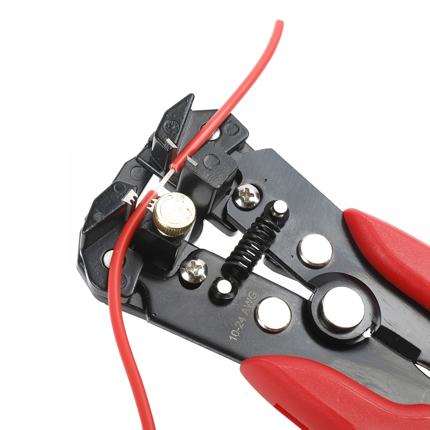 EverStart 8-inch Self Adjusting Wire Stripper, Model 5138, Black ,Red, UL Listed, New - image 4 of 10