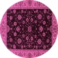 thumbnail image 1 of Ahgly Company Indoor Round Abstract Purple Modern Area Rugs, 8' Round, 1 of 4