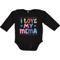 thumbnail image 3 of Inktastic I Love My Mema Grandchildren Girls Long Sleeve Baby Bodysuit, 3 of 5